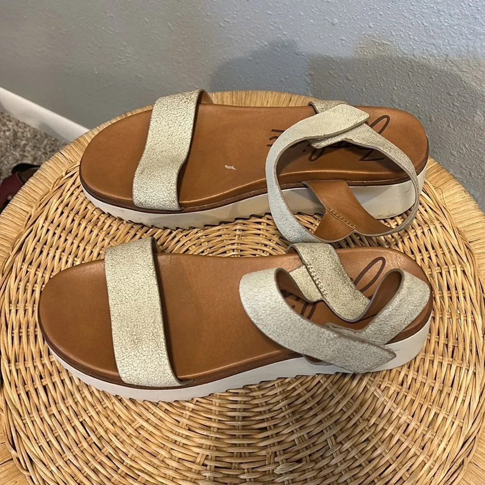 Zodiac‎ Baker Taupe Leather Platform Sandals